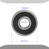 Aopin 607-RS Skateboards Bearings Ball Bearings 0.27 x OD 0.74 Inch Double Rubber Sealed Miniature, Applicable for Skateboards, 3D Printer Inline Skates Roller Skates Longboards Scooters, 10 Pcs view 2