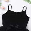 VernLan Girls Spaghetti Strap Tulle Ballet Dress Leotard Skirt Ballerina Swan Performance Dance Wear Costumes Black 3-4 view 4