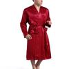 Admireme Men's Satin Kimono Robe Spa Bathrobes Loungewear Sleepwear Long Bathrobe Lightweight Silk Nightwear view 2
