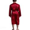 Admireme Men's Satin Kimono Robe Spa Bathrobes Loungewear Sleepwear Long Bathrobe Lightweight Silk Nightwear view 3