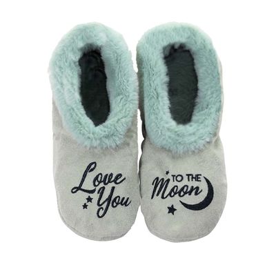 Faceplant Dreams Love You to the Moon fur-lined Footsie (Medium, 7)