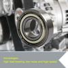 Aopin 6002Z Skateboards Bearings Ball Bearings 0.60 x OD 1.26 Inch Double Iron Sealed Miniature, Applicable for Skateboards, 3D Printer Inline Skates Roller Skates Longboards Scooters,2 Pcs view 3