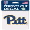 WinCraft NCAA Pittsburgh Panthers Pitt Logo 4" x 4" inch Outdoor Color Vinyl Decal view 1