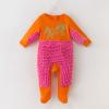 Baby One Casual Romper Newborn Infant Baby Girls Boys Crawling Baby Letter Mop Romper Jumpsuit Orange view 3