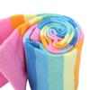 winying Colorful Striped Thigh High Stockings Over The Knee Socks/Elbow Length Gloves for Halloween Costume Fun Party Cosplay Pink Gloves view 3