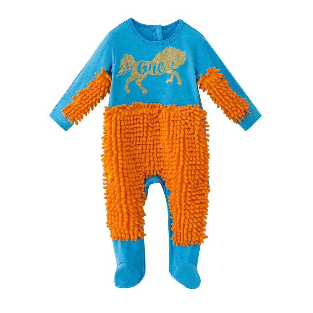 Baby One Casual Romper Newborn Infant Baby Girls Boys Crawling Baby Letter Mop Romper Jumpsuit