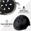 OUWOR Adult Skateboard Bike Helmet for Men and Women, Lightweight Adjustable, Multi-Sport for Bicycle Skate Scooter (Black, Large) view 2