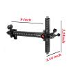 Upgraded SOOHUPET 9 Inch Archery Recurve Bow Sight Accessories T Shape Archery Shooting Target Sight Adjustable Bowsight with Optical Fiber Pin Sight for Target Practice (Black) view 2