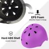 OUWOR Adult Skateboard Bike Helmet for Men and Women, Lightweight Adjustable, Multi-Sport for Bicycle Skate Scooter (Purple, Large) view 2
