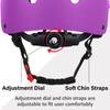 OUWOR Adult Skateboard Bike Helmet for Men and Women, Lightweight Adjustable, Multi-Sport for Bicycle Skate Scooter (Purple, Large) view 3
