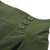 NREALY New Women's High Waist Pleated A Line Long Skirt Front Slit Belted Maxi Skirt view 4