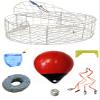KUFA Sports 30"x12" Stainless Steel Crab Trap & Accessories Combo with Bait Bag with Rubber Easy Locker (Stretched mesh Size 3/4") (CT120+CA30L1+ZIN) view 1