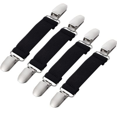 Zkptops 2 Pairs Mitten Clips for Kids Toddlers Baby Elastic Glove Clips Winter Mitten Clips Gloves Holder Strap Hook Attachment String Clothes Dress Cinch Clips Shirt Shawl Sweater Waist Clips (Black)