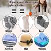 Zkptops 2 Pairs Mitten Clips for Kids Toddlers Baby Elastic Glove Clips Winter Mitten Clips Gloves Holder Strap Hook Attachment String Clothes Dress Cinch Clips Shirt Shawl Sweater Waist Clips (Black) view 2