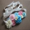 nania maternity pregnancy sash for Mon to be baby shower sash flower sash (Pink blue) view 2