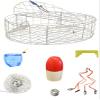 KUFA Sports 30"x12" Stainless Steel Crab Trap & Accessories Combo with Bait Bag with Rubber Easy Locker (Stretched mesh Size 3/4") (CT120+CAS31+ZIN) view 1