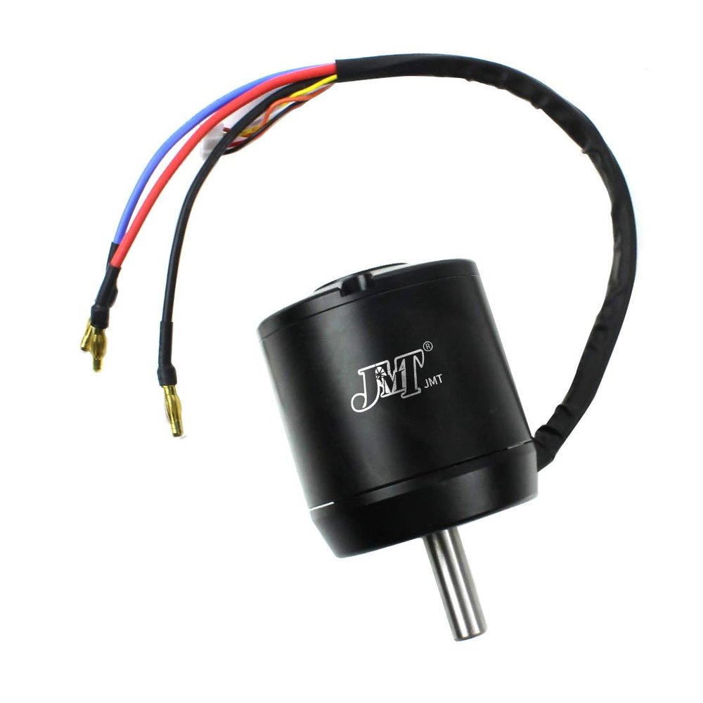 JMT High Efficiency 6374 170KV Sensored&Sensorless Brushless Motor 2800W 24V/36V for Four-Wheel Balancing Scooters Electric Skateboards Bike Model Airplane Robot Underwater Scooter (No Motor Holzer)
