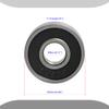 Aopin 608-RS Skateboards Bearings Ball Bearings 0.31 x OD 0.86 Inch Double Rubber Sealed Miniature, Applicable for Skateboards, 3D Printer Inline Skates Roller Skates Longboards Scooters, 10 Pcs view 2