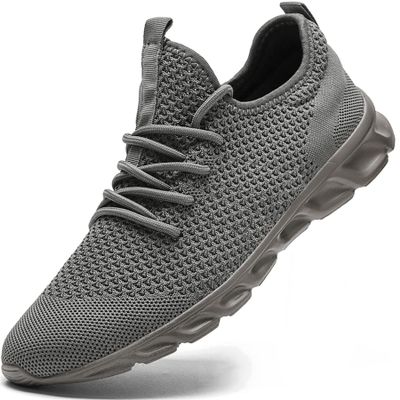 Damyuan Mens Lightweight Athletic Running Walking Gym Shoes Casual Sports Fashion Sneakers Walking Shoes Dark Grey,8
