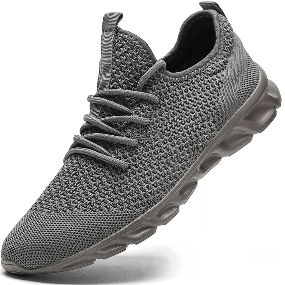Damyuan Mens Lightweight Athletic Running Walking Gym Shoes Casual Sports Fashion Sneakers Walking Shoes Dark Grey,8