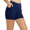 baleaf Workout Shorts Women 5" Tummy Control Short Pockets Navy Blue M view 1