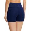 baleaf Workout Shorts Women 5" Tummy Control Short Pockets Navy Blue M view 2