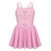 VernLan Little Girls Mermaid Fish Scales Camisole Leotard Ballet Dance Tutu Dress Gymnastics Sports Active wear Dresses Pink 8 view 1