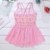 VernLan Little Girls Mermaid Fish Scales Camisole Leotard Ballet Dance Tutu Dress Gymnastics Sports Active wear Dresses Pink 8 view 2