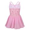 VernLan Little Girls Mermaid Fish Scales Camisole Leotard Ballet Dance Tutu Dress Gymnastics Sports Active wear Dresses Pink 8 view 3