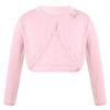 Jelory Kids Flower Girl Knitted Cardigan Sweater Long Sleeve Open Front One Button Wedding Dress Bolero Shrug Pink 12 view 1
