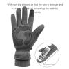 Cycling Gloves, Running Gloves, Touch Screen, Non-Slip, Waterproof, Windproof, Sports Winter Gloves (Color : Black) view 4