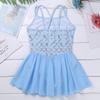 VernLan Little Girls Mermaid Fish Scales Camisole Leotard Ballet Dance Tutu Dress Gymnastics Sports Active wear Dresses Sky_Blue 10 view 2