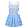 VernLan Little Girls Mermaid Fish Scales Camisole Leotard Ballet Dance Tutu Dress Gymnastics Sports Active wear Dresses Sky_Blue 10 view 3