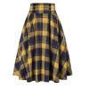 NREALY New Women's High Waist Pleated A Line Long Skirt Front Slit Belted Maxi Skirt view 1