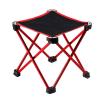 Daoyuan Outdoor Folding Camping Chairs Stool Portable Ultralight Aluminum Small Leisure Foldable Footstool,Oxford Cloth,Lightweight with Storage Bag for Fishing Picnic Camping BBQ Travel Red view 1