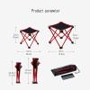 Daoyuan Outdoor Folding Camping Chairs Stool Portable Ultralight Aluminum Small Leisure Foldable Footstool,Oxford Cloth,Lightweight with Storage Bag for Fishing Picnic Camping BBQ Travel Red view 3
