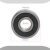 Aopin 606-2RS Skateboards Bearings Ball Bearings 0.23 x OD 0.67 Inch Double Rubber Sealed Miniature, Applicable for Skateboards, 3D Printer Inline Skates Roller Skates Longboards Scooters, 20 Pcs view 2