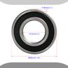 Aopin 6001-2RS Skateboards Bearings Ball Bearings 0.47 x OD 1.1inch Double Rubber Sealed Miniature, Applicable for Skateboards, 3D Printer Inline Skates Roller Skates Longboards Scooters, 8 Pcs view 2