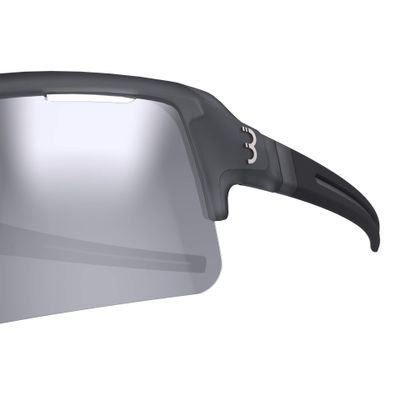 BBB Cycling, Sports Glasses, Biking Glasses, Cycling Glasses for Men and Women, UV Protection, 3 Interchangeable Lenses, Unbreakable, Fuse, Transparent Gray