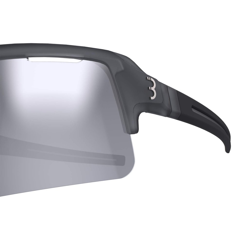 BBB Cycling, Sports Glasses, Biking Glasses, Cycling Glasses for Men and Women, UV Protection, 3 Interchangeable Lenses, Unbreakable, Fuse, Transparent Gray