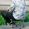 Daoyuan Outdoor Folding Camping Chairs Stool Portable Ultralight Aluminum Small Leisure Foldable Footstool,Oxford Cloth,Lightweight with Storage Bag for Fishing Picnic Camping BBQ Travel Red view 2