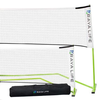 RayaLife Portable Pickleball Net & Badminton Net 2 in 1-22ft Width Standard Net Size- Indoor & Outdoor Multi-Sport Net Weatherproof, Durable, Easy Assembly