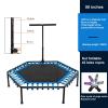 TXTC Silent Mini Fitness Trampoline, Rebounder Trampoline Small Trampoline for Indoor Fitness, The Best Choice for Aerobic Exercise,Max Limit 220 Lbs (Color : Blue) view 2