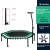 TXTC Silent Mini Fitness Trampoline, Rebounder Trampoline Small Trampoline for Indoor Fitness, The Best Choice for Aerobic Exercise,Max Limit 220 Lbs (Color : Green) view 2