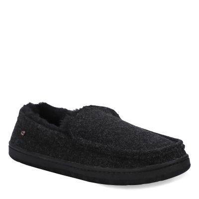 Lamo Footwear Men's Harrison Wool Slippers Moc Toe Black 9 D