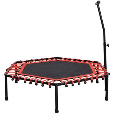 TXTC Silent Mini Fitness Trampoline, Rebounder Trampoline Small Trampoline for Indoor Fitness, The Best Choice for Aerobic Exercise,Max Limit 220 Lbs (Color : Orange)