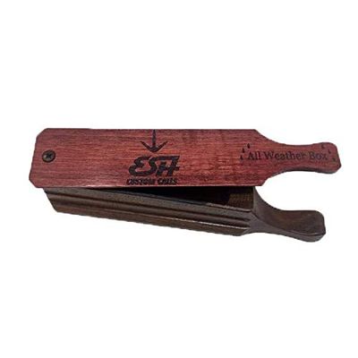 ESH Custom Calls Turkey Box Call - Wooden Turkey Caller with Realistic Hen Sounds - Hunting Accessories for Beginners and Pros