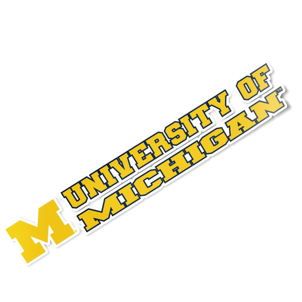 Desert Cactus University of Michigan Sticker Wolverines Go Blue Hail Name Logo Vinyl Decal Laptop Water Bottle Car Scrapbook (8 Inch Sticker)