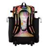 Boombah Superpack Hybrid Rolling Bat Bag - Rainbow Splatter Bat Pack Multicolor - Wheeled & Backpack Version view 3