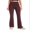 AFITNE Yoga Pants for Women Bootcut Pants with Pockets High Waisted Workout Bootleg Yoga Pants Flared Long Athletic Gym Pants Black - S view 1